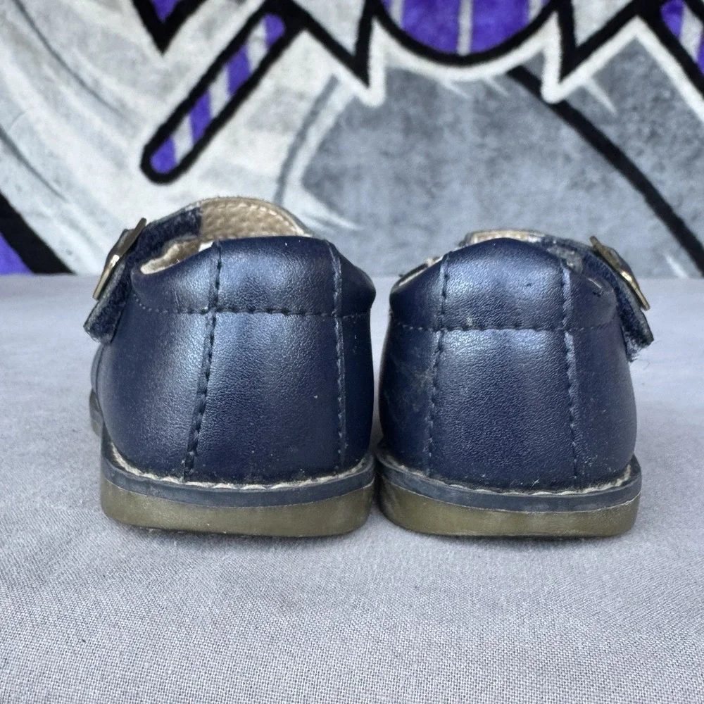 Size 9c - Footmates Allie Navy Blue Mary Jane Shoes 2846 Preschool‎ Girls